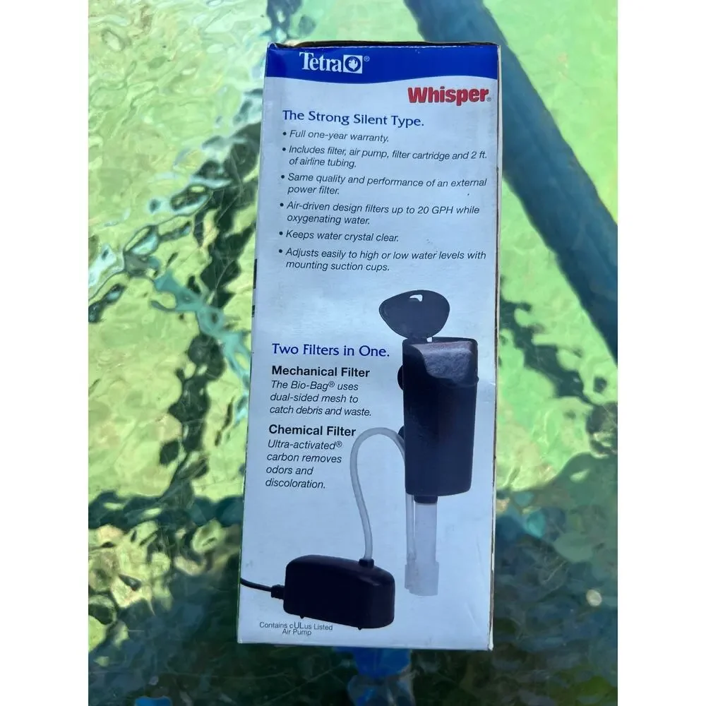 Tetra Whisper Internal In-Tank Filter 3i Up To 3 Gallon Aquariums Fish Tanks
